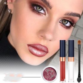 Glitter Lip Gloss Suit Cold Color Pallete (Option: Style3)