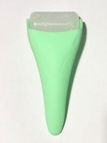 Ice Roller Smooth Skin Wheel Face Cosmetic Roller (Option: Green Handle White Pearl-One)