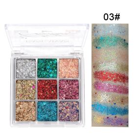 Stage Makeup Shining Patch Nine Color Eye Shadow Plate (Option: 3 Style)