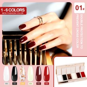 Cream Nail Polish Eye Shadow Bag (Option: 6color1)