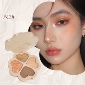 Popular Beauty Makeup Fine High Light Eye Shadow Quad Plate (Option: N3Color)