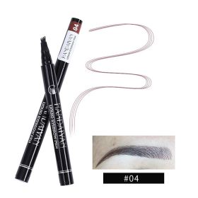 Four-head Eyebrow Pencil Liquid Eyebrow Pencil Tattoo Eyebrow Pencil Eyebrow Pencil 4-head Eyebrow Pencil Four-jaw Eyebrow Pencil (Option: 4 Dark Coffee Color-1PCS)