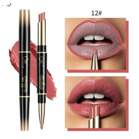 High Quality Double-headed Lipstick Lip Liner (Option: 12 Nude Brown)