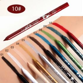 Long Lasting Eyeliner Pen Color Pigment Waterproof Gel Eyeliner Makeup (Color: Red)