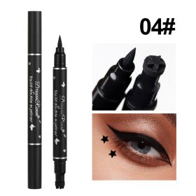 Double Headed Star Seal Eyeliner Pen Waterproof And Non Smudging (Option: 4 XINGX)