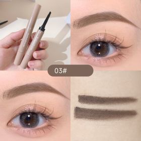 Waterproof Sweat-proof Lasting Non-fading Non-smudged Eyebrow Pencil Dyed Eyebrow Cream (Option: Cool brown)