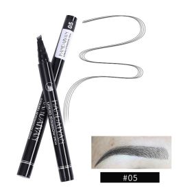 Four-head Eyebrow Pencil Liquid Eyebrow Pencil Tattoo Eyebrow Pencil Eyebrow Pencil 4-head Eyebrow Pencil Four-jaw Eyebrow Pencil (Option: 5 Black-1PCS)