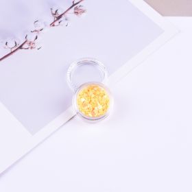 3mm Heart Laser Sequin Decorative Patch (Color: Yellow)