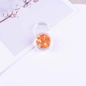 3mm Heart Laser Sequin Decorative Patch (Color: Orange)