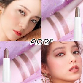 Gradient Velvet Highlight Double Tube Six Color Eye Shadow Stick (Option: A02)