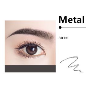 Waterproof And Long-lasting Non-fading Double-ended Eyebrow Pencil (Option: 801black-Metal)