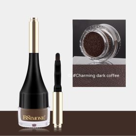 Air Cushion Eyebrow Ointment Smooth Long-lasting Natural Three-dimensional Waterproof And Sweat-proof (Option: 2G-02 Charming Dark Coffee)