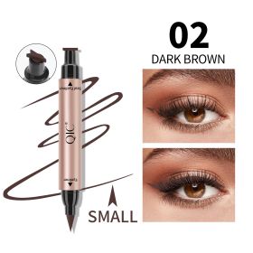 Color Stamp Double-ended Delta Wing Eyeliner (Color: Brown)