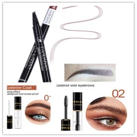 Four-head Eyebrow Pencil Liquid Eyebrow Pencil Tattoo Eyebrow Pencil Eyebrow Pencil 4-head Eyebrow Pencil Four-jaw Eyebrow Pencil (Option: Set4)