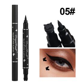 Double Headed Star Seal Eyeliner Pen Waterproof And Non Smudging (Option: 5 Butterfly)