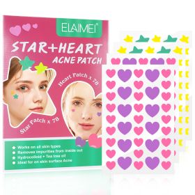 Peach Heart Color Multi-shape Acne Patch (Option: Pink Green XINGX-Box)