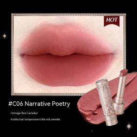 Lip Mud Stick Matte Non Stick Cup (Option: C06 Love Poems-Little Angel Lipstick)