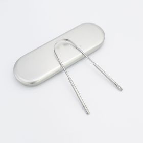 Stainless Steel Tongue Scraper Oral Care Tools (Option: U Shaped Iron Box)