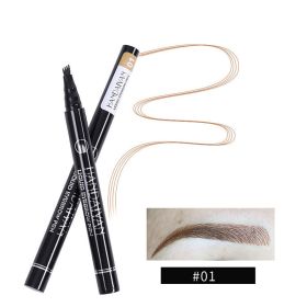 Four-head Eyebrow Pencil Liquid Eyebrow Pencil Tattoo Eyebrow Pencil Eyebrow Pencil 4-head Eyebrow Pencil Four-jaw Eyebrow Pencil (Option: 1 Light Coffee Color-1PCS)