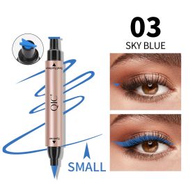 Color Stamp Double-ended Delta Wing Eyeliner (Color: Blue)