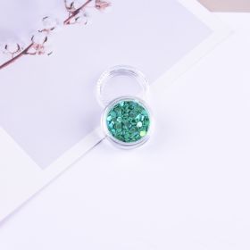 3mm Heart Laser Sequin Decorative Patch (Color: Green)