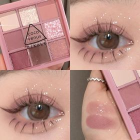 DIKALU Nine-color Eye Shadow City Cold And Warm Plate Shimmer Matte Acrylic Transparent Nine-grid Eye Shadow (Option: Transparent 9 Colors 09)