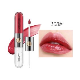 Double-headed Lip Lacquer Matte Waterproof Sweat-proof (Option: Lip Lacquer 108-3ml Plus 3ml)