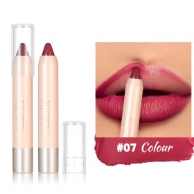 8-color Matte Lipstick Pen Waterproof No Stain On Cup (Option: 07 Style)