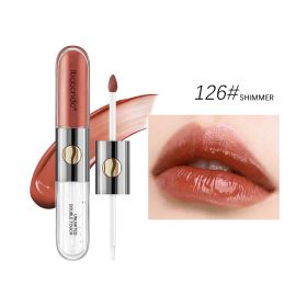 Double-headed Lip Lacquer Matte Waterproof Sweat-proof (Option: Lip Lacquer 126-3ml Plus 3ml)