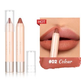 8-color Matte Lipstick Pen Waterproof No Stain On Cup (Option: 02 Style)