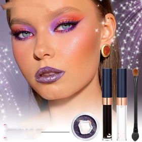 Glitter Lip Gloss Suit Cold Color Pallete (Option: Style4)