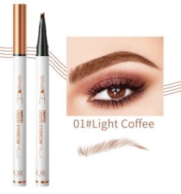 Four-fork Eyebrow Pencil Waterproof Sweat-proof Not Smudge (Option: 1 Light Brown English)