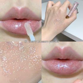 Moisturizing And Rich Flash Lip Gloss Water Light Mirror Lip Lacquer (Option: 01 Cherry Blossom Powder)