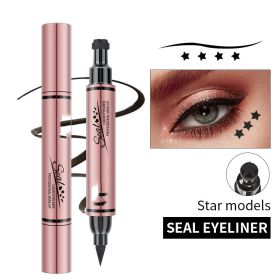 Double-headed Seal Waterproof And Oil-proof Not Easy To Smudge Non-fading Liquid Eyeliner (Option: 35g-Eyeliner XINGX)