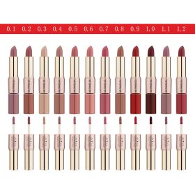 Double-headed Matte Finish Lip Gloss Lipstick Two-in-one (Option: Color-model0.3)