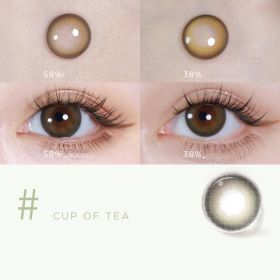 Daily Color Contact Lenses 38 Moisture Content (Option: Sweet Tea Green-150Degree)