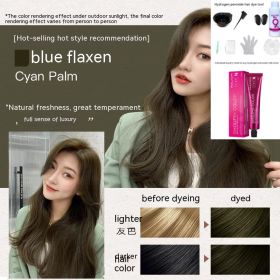 Ammonia-free Hair Color Paste Monochrome Paste Cover White Hair Multi-segment Color One-step Black Tea Gray Blue Black Hair Dye (Option: 62Green Flaxen-With tools)