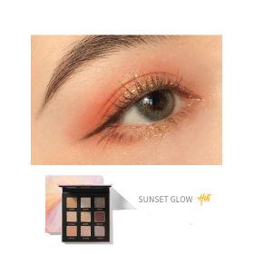 Long Lasting Matte Pearl Glitter 9 Color Eyeshadow Palette (Option: E3022)