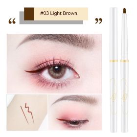 Eyeliner Not Easy To Smear Enlarge Eyes Natural Color Rendering Smooth Soft Waterproof (Option: 03 Light Brown)