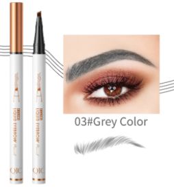 Four-fork Eyebrow Pencil Waterproof Sweat-proof Not Smudge (Option: 3 Gray English)