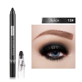 Eye Shadow Pen Stick Lying Silkworm Pearl With Foaming (Option: No.12 pearl black)