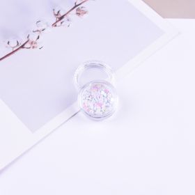 3mm Heart Laser Sequin Decorative Patch (Color: White)