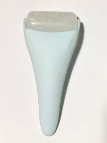 Ice Roller Smooth Skin Wheel Face Cosmetic Roller (Option: Light Blue Handle White Pearl-One)