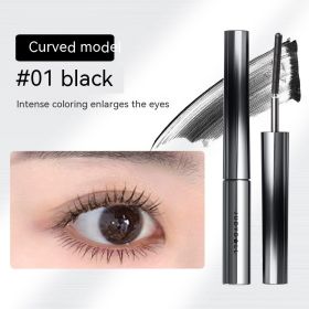 Orange Steel Tube Three-dimensional Curl Waterproof Slender Mascara (Option: Micro curved model01-Black)