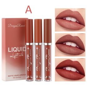 3 Pack Suit Lip Lacquer Velvet Matte Matte (Option: Style A)