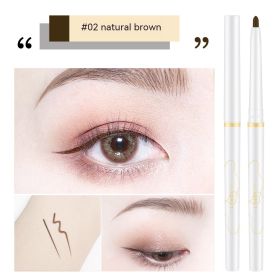 Eyeliner Not Easy To Smear Enlarge Eyes Natural Color Rendering Smooth Soft Waterproof (Option: 02 Natural Brown)