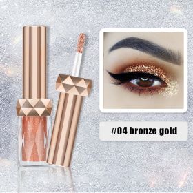 Monochrome Liquid Eye Shadow A Drop Of Tears Highlight Pearl Color Eye Shadow Makeup (Option: 4 Bronze Gold)