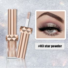 Monochrome Liquid Eye Shadow A Drop Of Tears Highlight Pearl Color Eye Shadow Makeup (Option: 3 Star Pink)